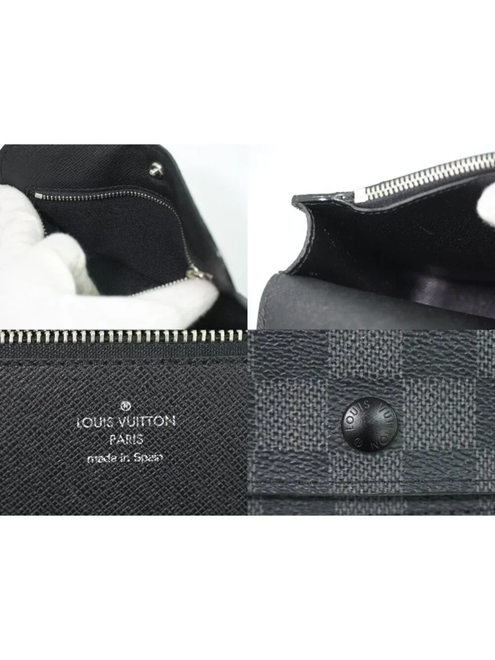 Louis Vuitton LV Ceinture Pochette Homme Damier Graphite Pouch Black Gray